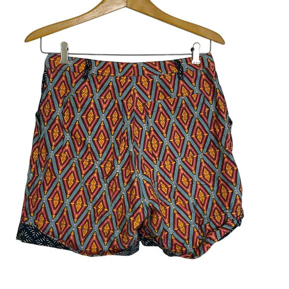 Sundance Kalini Shorts Womens S/M Mixed Print Multi Cuffed Boho Pockets Tassel - Picture 2 of 9